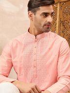 Peach Kurta Pyjama Set