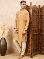 Light Gold Kurta Pyjama Set