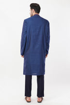 Classic Navy Resham Embroidered Kurta Set