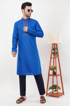 Royal Blue Reyon Blend Kurta Set